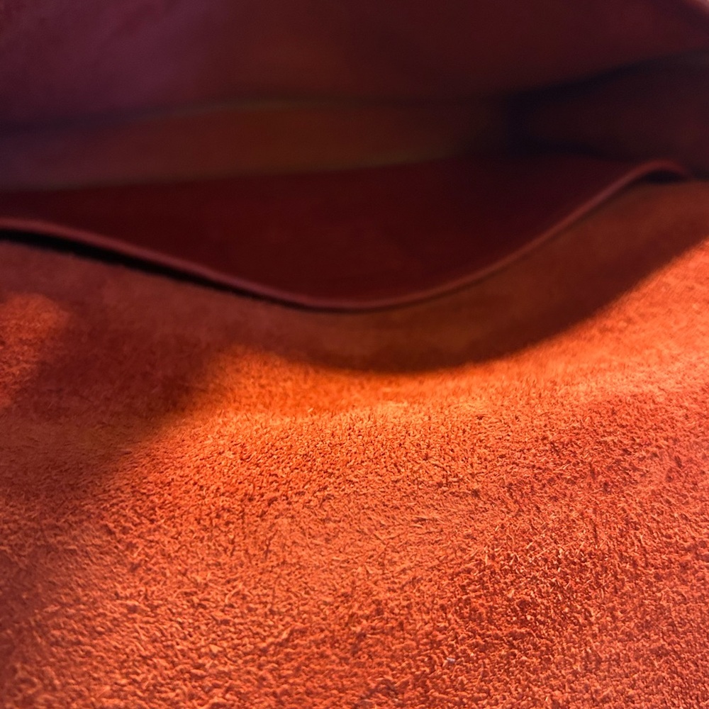 Vintage Coach Turn-Lock Classic Red Leather Pocket Purse Crossbody Bag - Picture 11 of 12